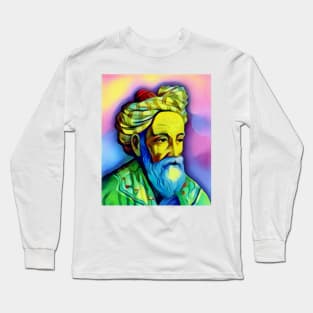 Omar Khayyam Colourful Portrait | Omar Khayyam Artwork 6 Long Sleeve T-Shirt